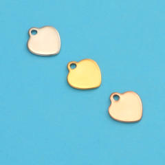 Foreign trade new mirror stainless steel heart jewelry accessories DIY