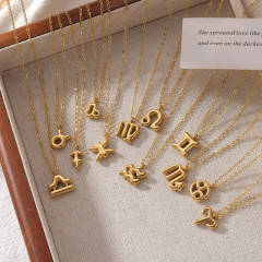 Dainty zodiac pendant stainless steel necklace