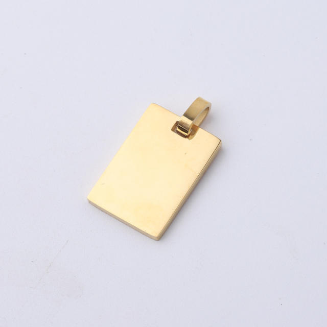 Mirror stainless steel rectangular pendant DIY jewelry accessories
