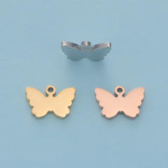 Mirror stainless steel creative butterfly pendant diy jewelry accessory