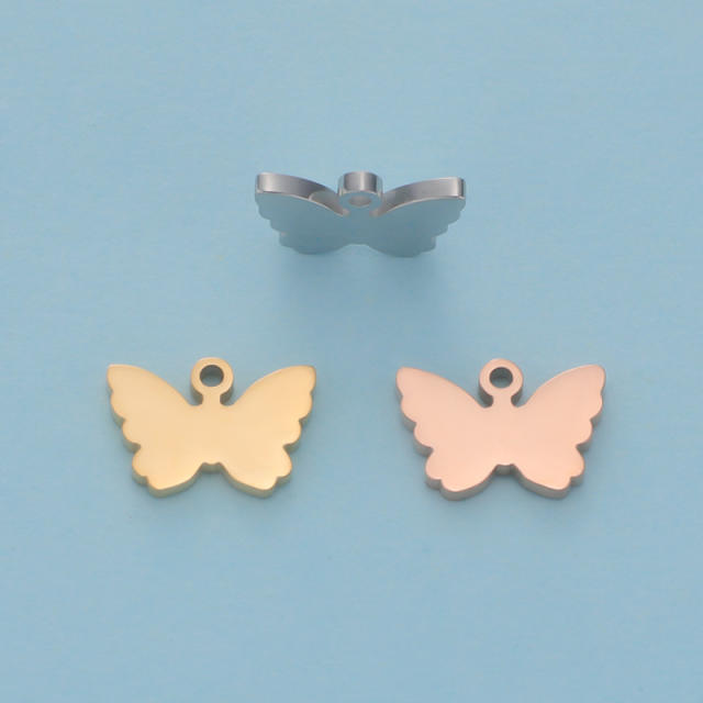 Mirror stainless steel creative butterfly pendant diy jewelry accessory
