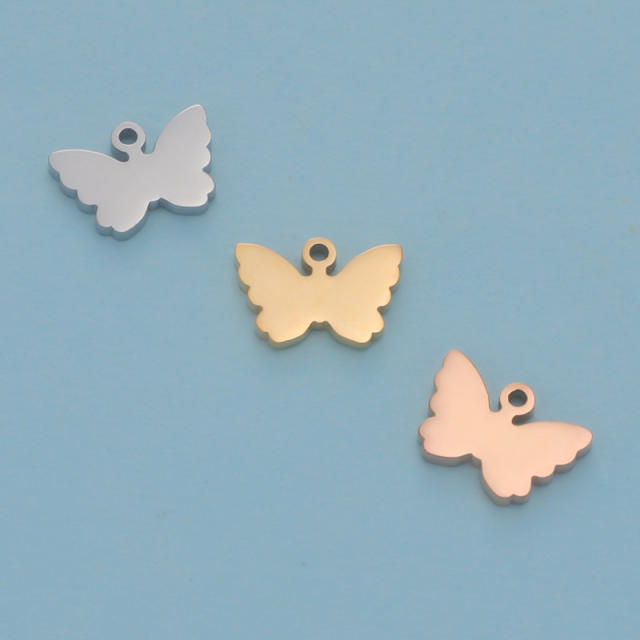 Mirror stainless steel creative butterfly pendant diy jewelry accessory