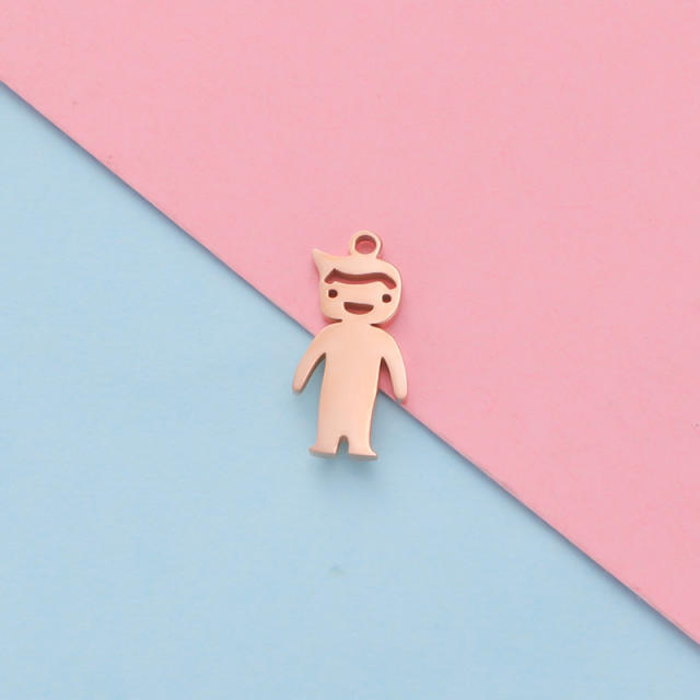 Mirror Titanium Steel Boys Girls Jewelry Accessories Diy Couple Honey Pot Cartoon Shape Pendant