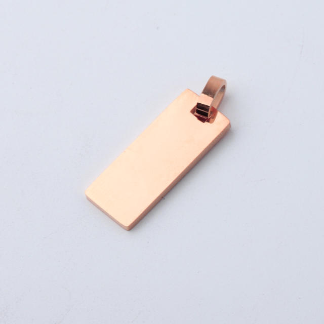 Mirror stainless steel rectangular pendant DIY jewelry accessories