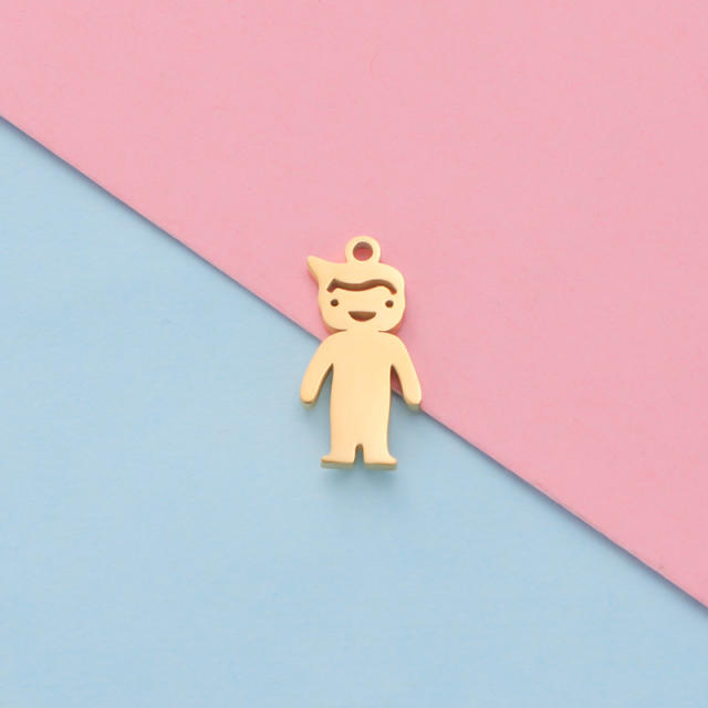 Mirror Titanium Steel Boys Girls Jewelry Accessories Diy Couple Honey Pot Cartoon Shape Pendant