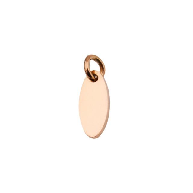 Factory direct selling hot mirror stainless steel oval tail DIY lettering Oval with hanging ring tag