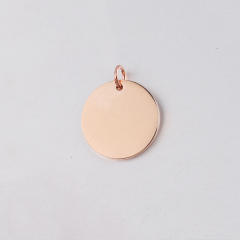 8-30mm Mirror Stainless Steel Ring Round Pendant