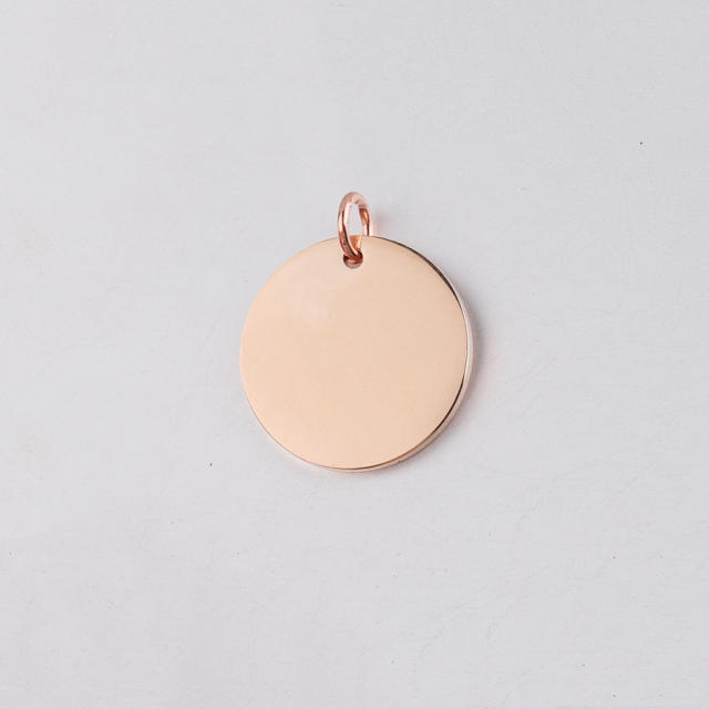 8-30mm Mirror Stainless Steel Ring Round Pendant