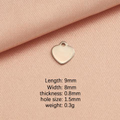 Foreign trade new mirror stainless steel heart jewelry accessories DIY