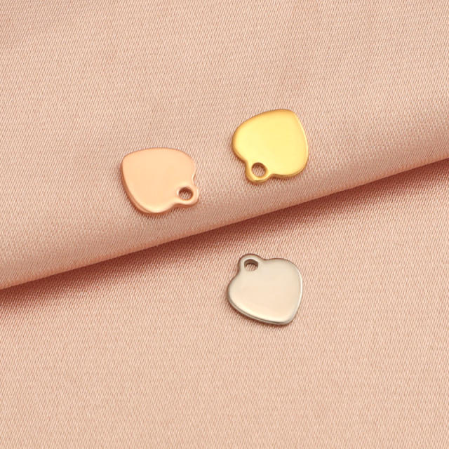 Foreign trade new mirror stainless steel heart jewelry accessories DIY