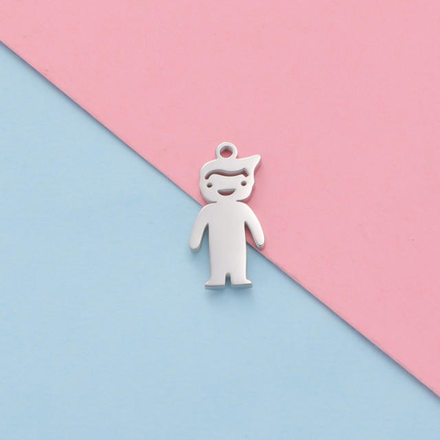 Mirror Titanium Steel Boys Girls Jewelry Accessories Diy Couple Honey Pot Cartoon Shape Pendant