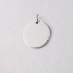 8-30mm Mirror Stainless Steel Ring Round Pendant