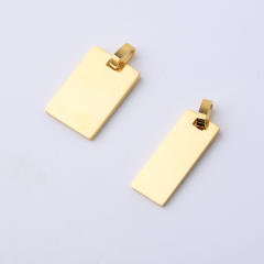 Mirror stainless steel rectangular pendant DIY jewelry accessories