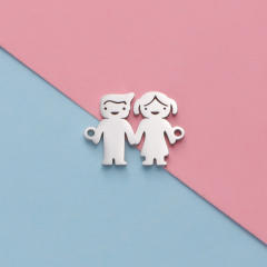 Mirror Titanium Steel Boys Girls Jewelry Accessories Diy Couple Honey Pot Cartoon Shape Pendant