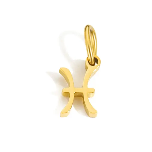 Zodiac stainless steel necklace pendant diy jewelry