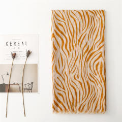 Fashion Yellow Zebra Pattern Thin Rave Shawl Women