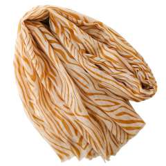 Fashion Yellow Zebra Pattern Thin Rave Shawl Women