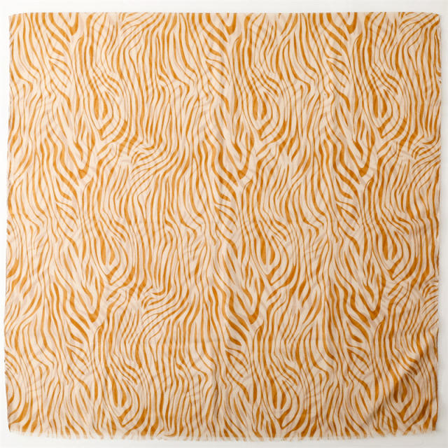 Fashion Yellow Zebra Pattern Thin Rave Shawl Women