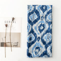Blue Creative Geometric Thin Wrap Shawl Accessories Women
