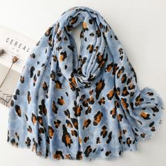 France spring summer cotton linen scarf rock leopard scarf