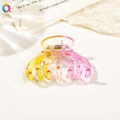 Gradient transparent square hair clip butterfly women's hair claw clips