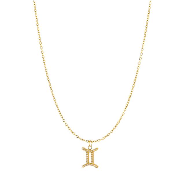 Fashionable Stainless Steel Micro-Paved Diamond zodiac Accessories Jewelry Wholesale