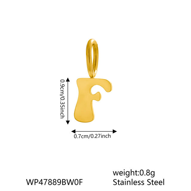 Fashionable Stainless Steel Miniature Alphabet Letters Jewelry Accessories Small Size initial letter