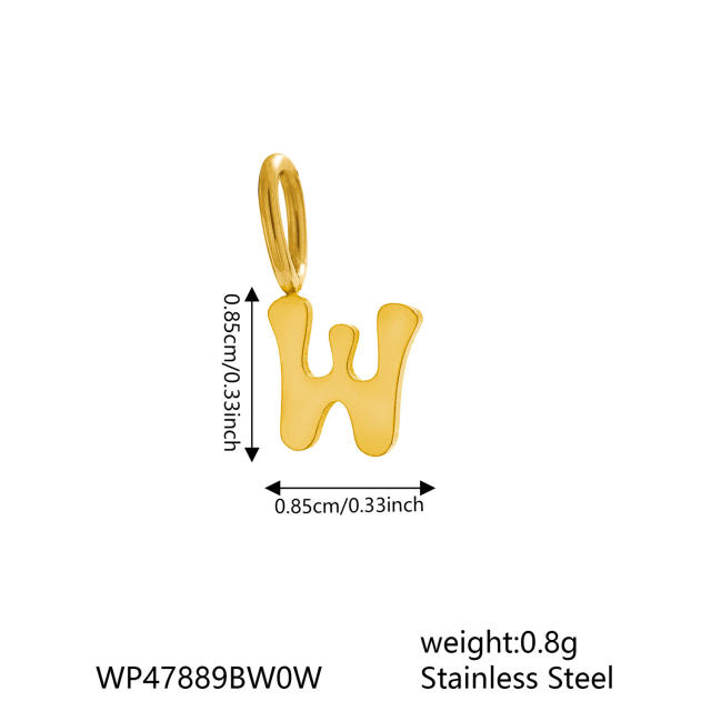 Fashionable Stainless Steel Miniature Alphabet Letters Jewelry Accessories Small Size initial letter