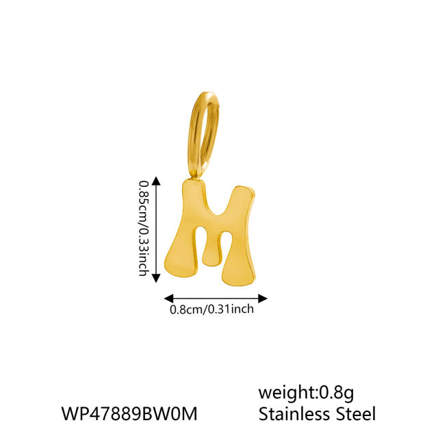 Fashionable Stainless Steel Miniature Alphabet Letters Jewelry Accessories Small Size initial letter