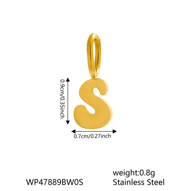 Fashionable Stainless Steel Miniature Alphabet Letters Jewelry Accessories Small Size initial letter