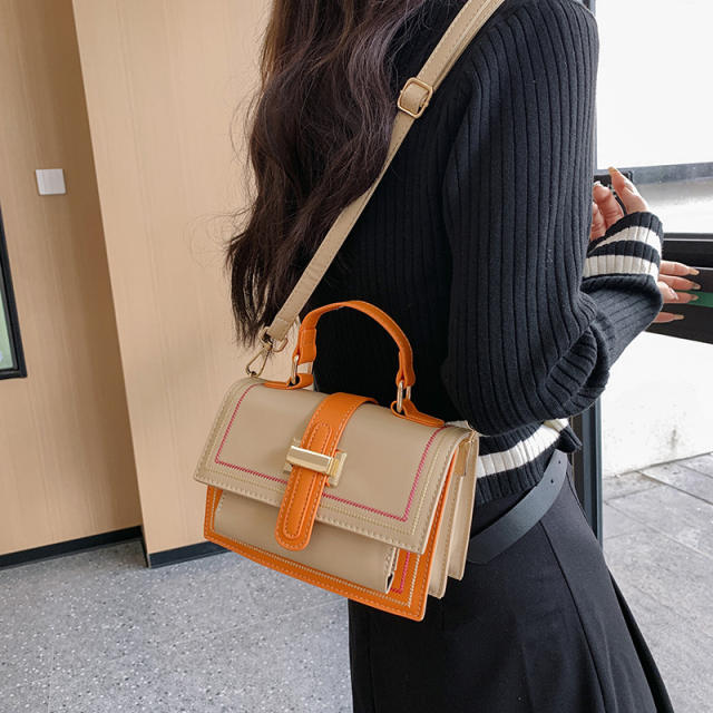 2025 New Fashionable Casual Shoulder Crossbody Bag Korean-style Colorblock Small Square Bag