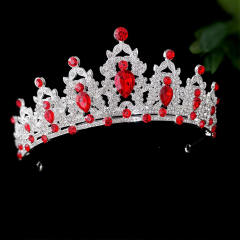 Silver color rhinestone wedding hair crown