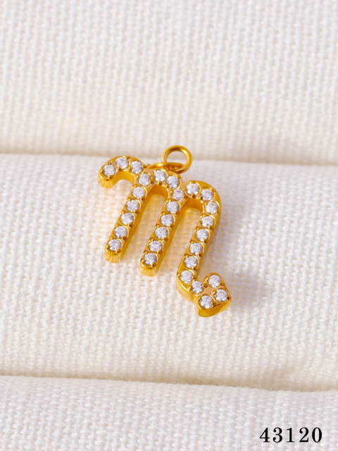 Fashionable Stainless Steel Micro-Paved Diamond zodiac Accessories Jewelry Wholesale