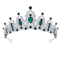 Silver color rhinestone wedding hair crown
