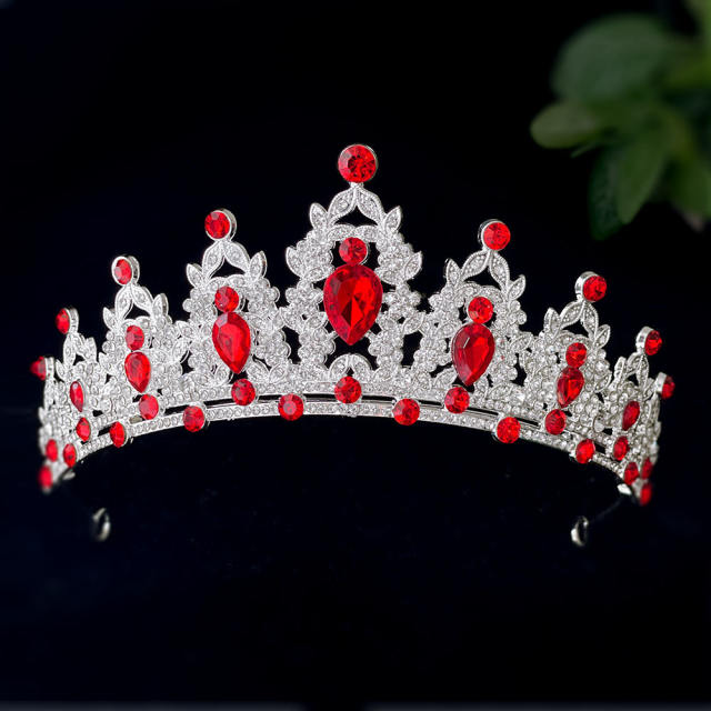 Silver color rhinestone wedding hair crown