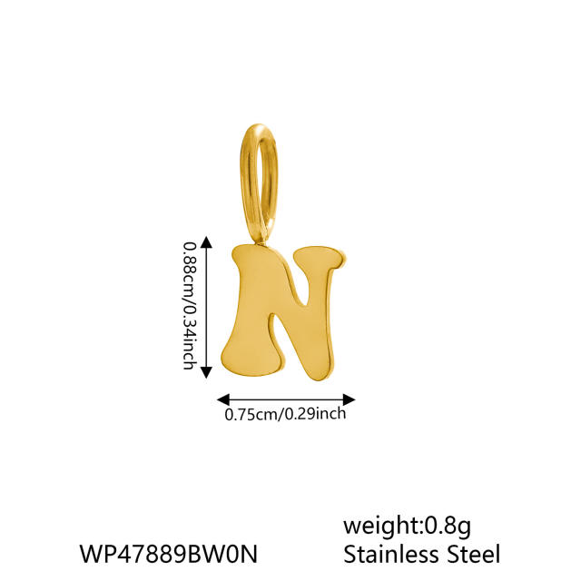 Fashionable Stainless Steel Miniature Alphabet Letters Jewelry Accessories Small Size initial letter