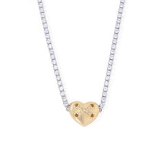 New tennis chain mix color clover star heart pendant copper necklace