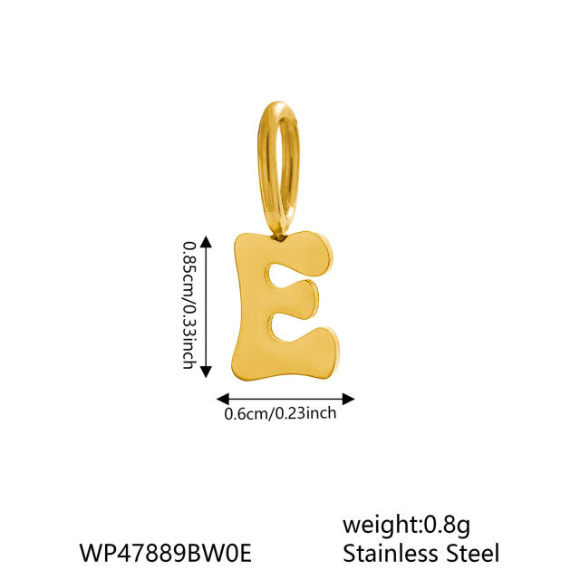 Fashionable Stainless Steel Miniature Alphabet Letters Jewelry Accessories Small Size initial letter