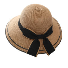 Sweet bow summer mommy baby straw hat beach hat