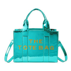 Bright Leather Simple tote Bag