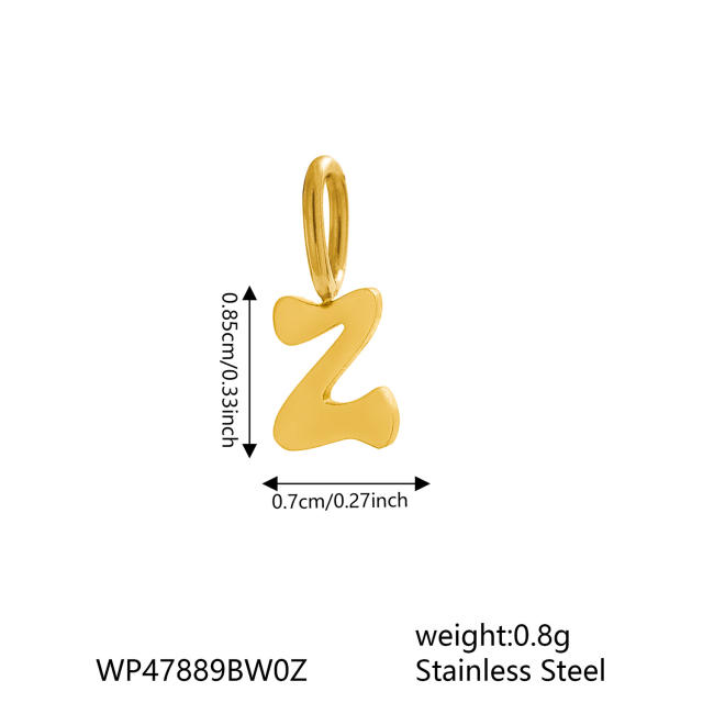 Fashionable Stainless Steel Miniature Alphabet Letters Jewelry Accessories Small Size initial letter