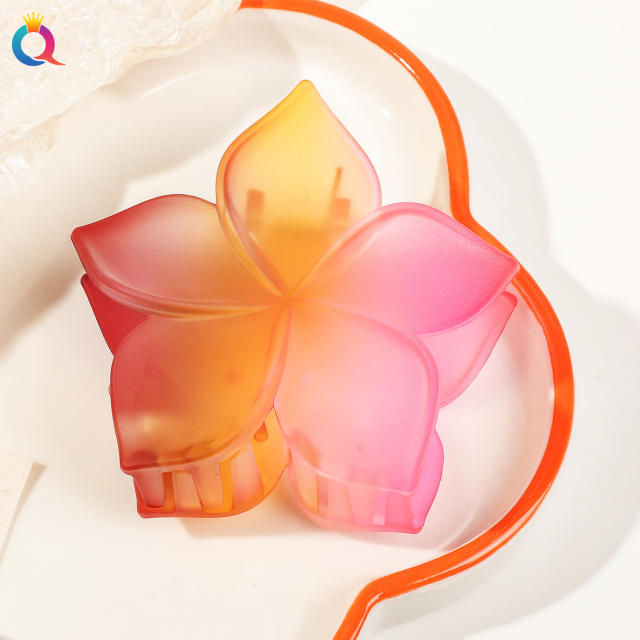 Five-leaf Flower Gradient  hair claw clips