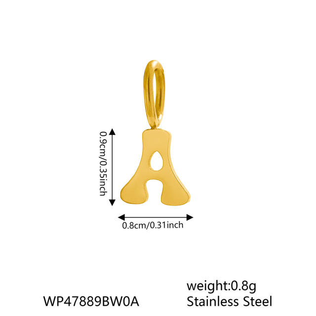 Fashionable Stainless Steel Miniature Alphabet Letters Jewelry Accessories Small Size initial letter
