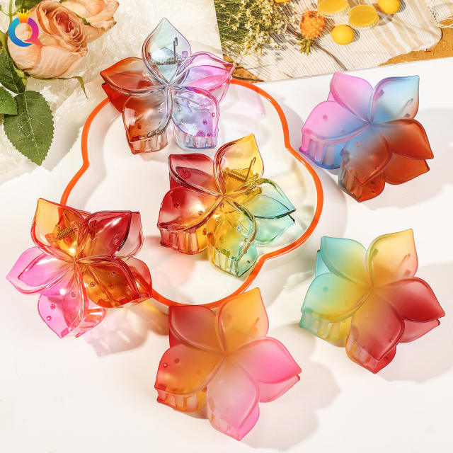 Five-leaf Flower Gradient  hair claw clips