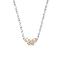 New tennis chain mix color clover star heart pendant copper necklace