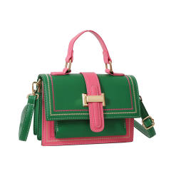 2025 New Fashionable Casual Shoulder Crossbody Bag Korean-style Colorblock Small Square Bag