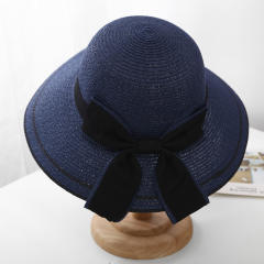 Sweet bow summer mommy baby straw hat beach hat