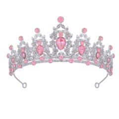 Silver color rhinestone wedding hair crown