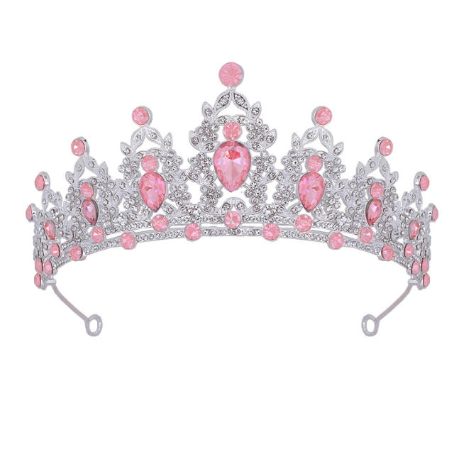 Silver color rhinestone wedding hair crown