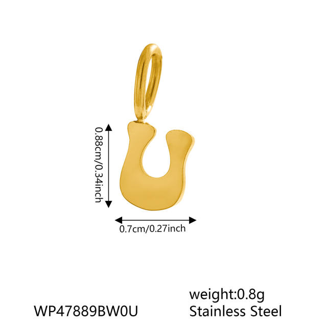 Fashionable Stainless Steel Miniature Alphabet Letters Jewelry Accessories Small Size initial letter